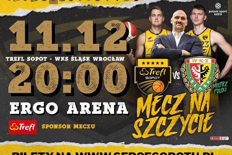 Wydarzenie: Mecz Trefl Sopot - WKS Śląsk Wrocław, Kiedy? 2022-12-11 20:00, Gdzie? Plac Dwóch Miast 1